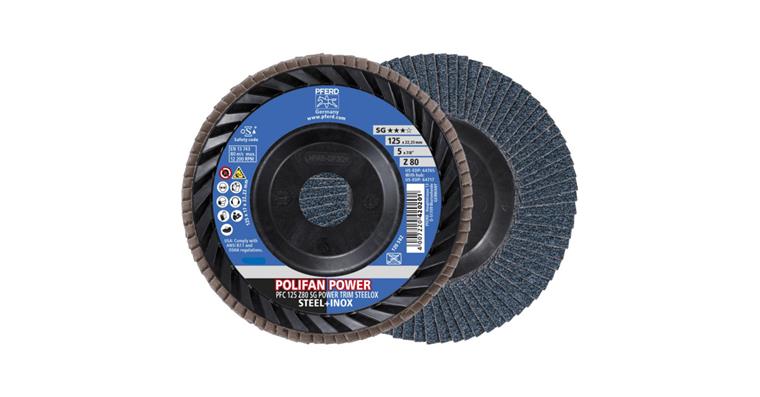 Fächerschleifscheibe POLIFAN POWER SG TRIM STEELOX konisch PFC 125x22,23 mm Z80