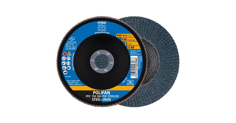 Fächerschleifscheibe POLIFAN PSF STEELOX konisch PFC 150x22,23 mm Z60