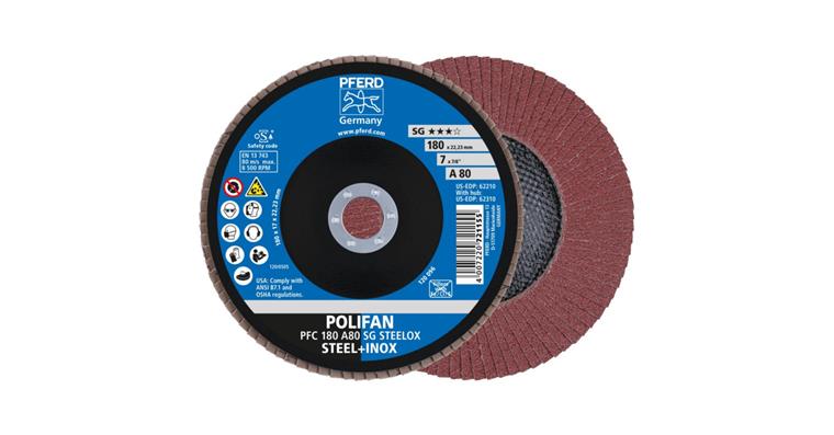 Fächerschleifscheibe POLIFAN SG STEELOX konisch PFC 180x22,23 mm A80