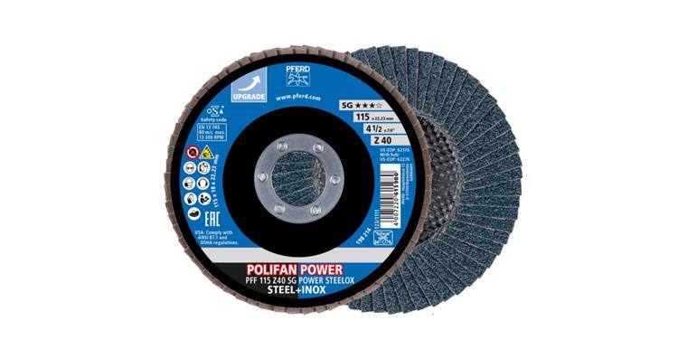 Fächerschleifscheibe POLIFAN POWER SG POWER STEELOX flach PFF Ø 115 mm Z40