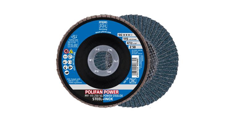 Fächerschleifscheibe POLIFAN POWER SG STEELOX flach PFF 115x22,23 mm Z50