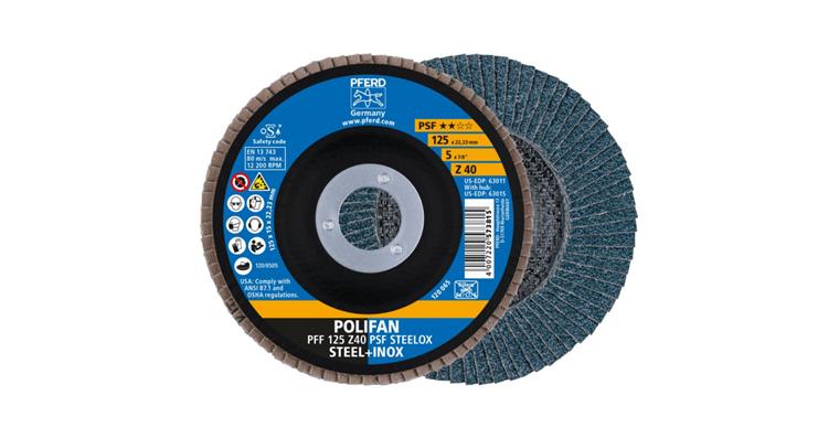 Fächerschleifscheibe POLIFAN PSF STEELOX flach PFF 125x22,23 mm Z40