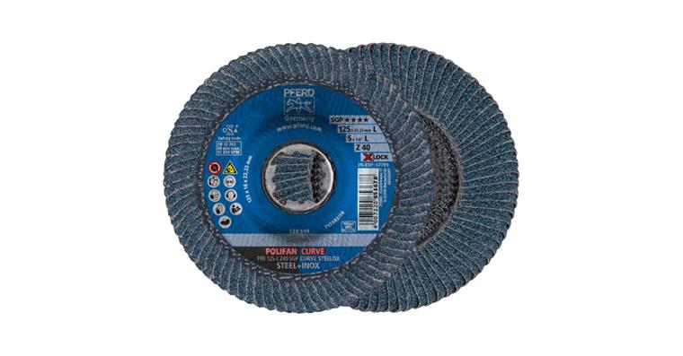 Fächerschleifscheibe POLIFAN CURVE SGP STEELOX  PFR 125 mm Z40 X-LOCK