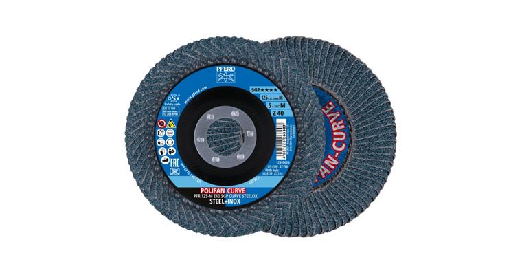 Fächerschleifscheibe POLIFAN CURVE SGP STEELOX PFR 125x22,23 mm Z40