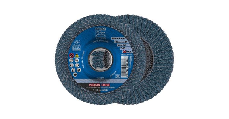 Fächerschleifscheibe POLIFAN CURVE SGP STEELOX  PFR 125 mm Z40 X-LOCK