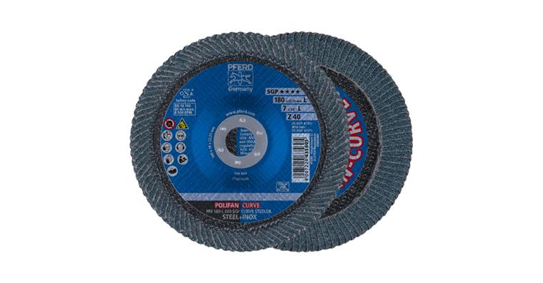 Fächerschleifscheibe POLIFAN CURVE SGP STEELOX PFR 180x22,23 mm Z40