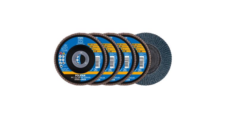 1001441990 Fächerschleifscheiben Set POLIFAN PSF STEELOX 125 mm