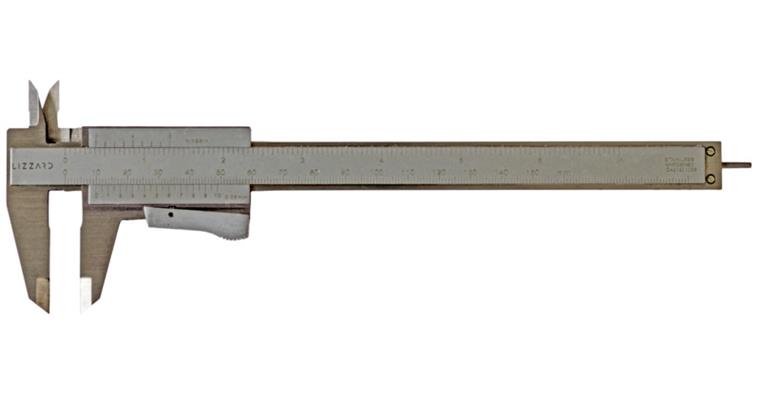 1031026102 LIZZARD Messschieber 150mm/inch, Momentfeststellung, rund, parallaxfrei