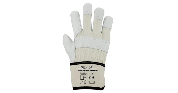 Cow grain leather glove Adler Premium PU = 12 pairs size 10