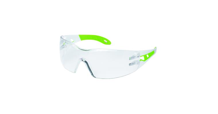 Safety goggles pheos small, frame white/lime lens clear